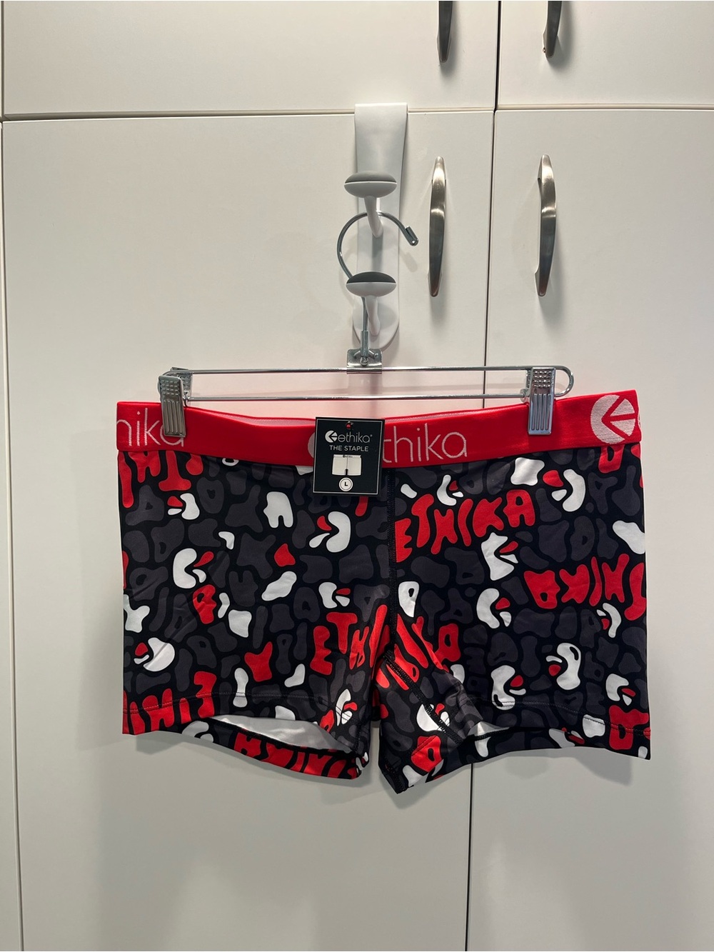 Ethika Women's Red & Black Printed Boxer Briefs